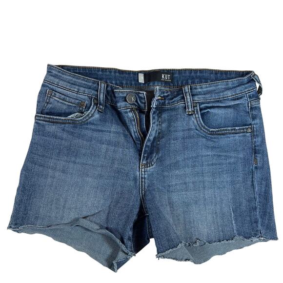 Kut from the Kloth Pants - Kut from the Kloth Women’s Medium Wash Gidget Fray Denim Jean Shorts - 10